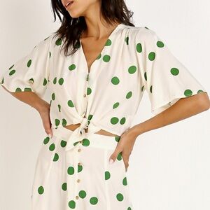 NWT Faithful the Brand Boulevard Top Lolita Dot Print